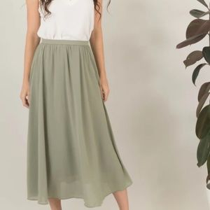 Midi Chiffon Skirt - Available in L